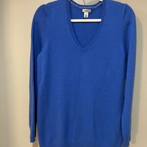 ladies Cashmere blue, L.L. Bean sweater size Medium